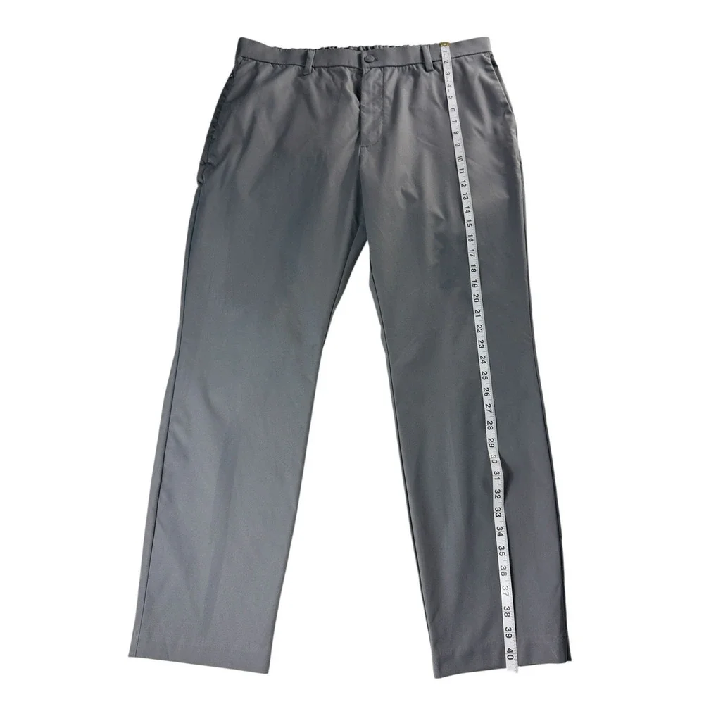 Banana Republic Mens Gray Performance Chino Pants 38x30 Elastic Waist 1951119